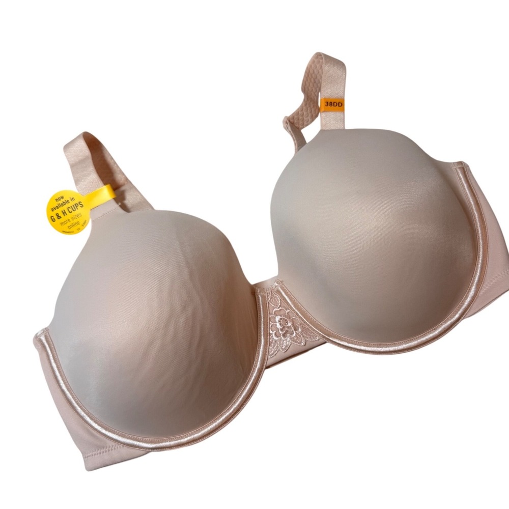 Vanity Fair Beauty Back Full Figure Smoothing Bra 76380‎ Damask Neutral 38DD